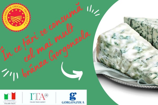 În ce țări se consumă cel mai mult Gorgonzola DOP importată din Italia