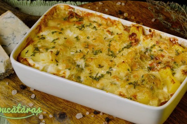 Cartofi gratinați cu gorgonzola