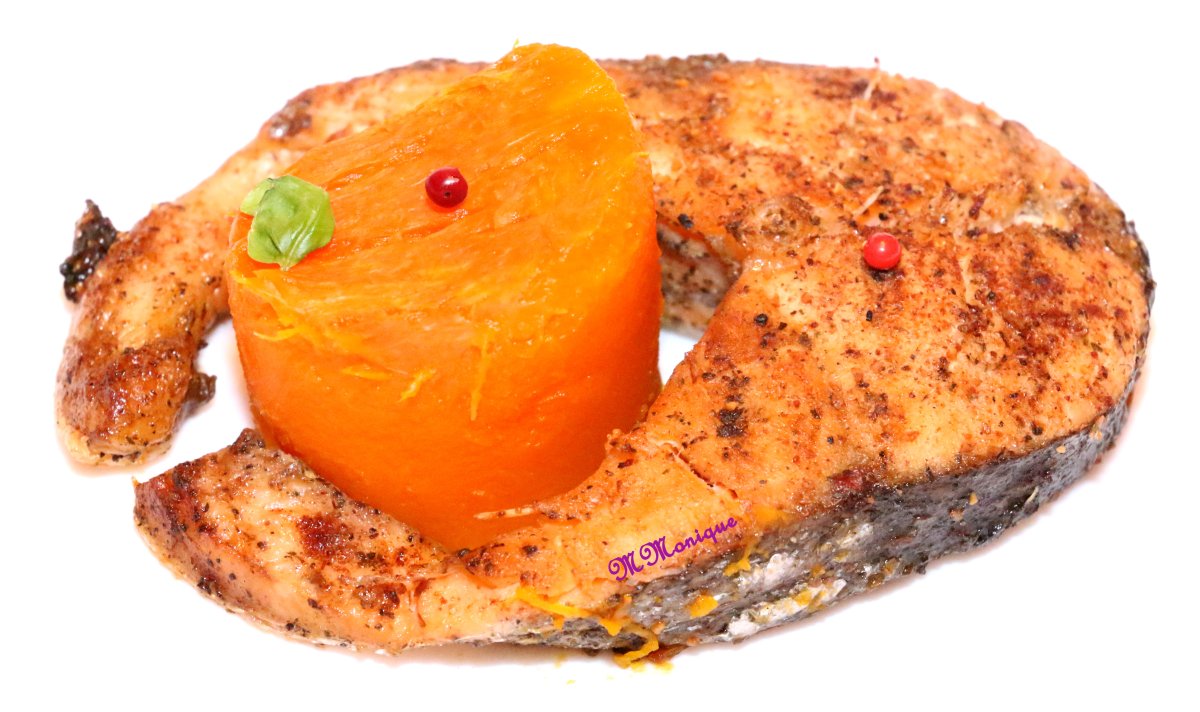 Somon cu piure de dovleac