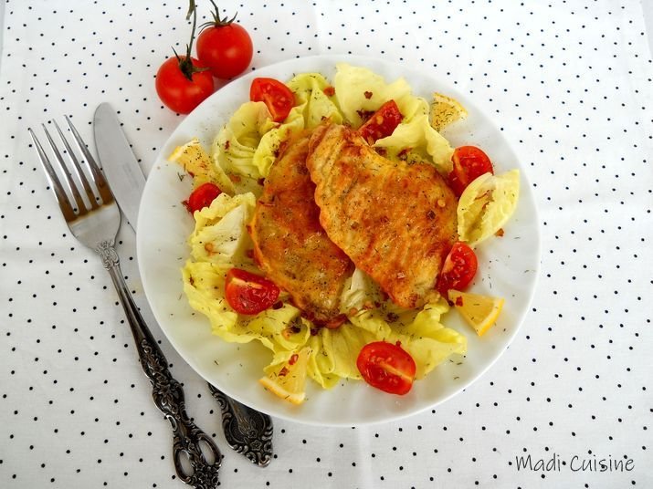 Snitele de cod la cuptor