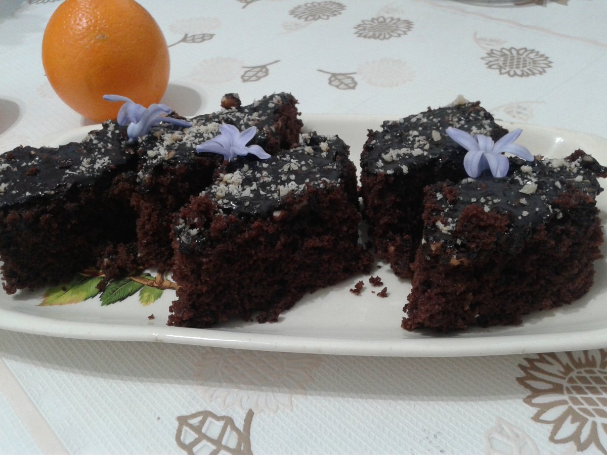 Negresa cu nuci si portocala